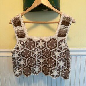 Rebellion Azucar XS Crochet Tank Top